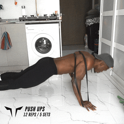 How to do resistance band push-ups