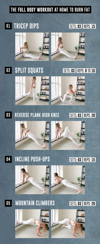 Full body workout at home to burn fat exercises
