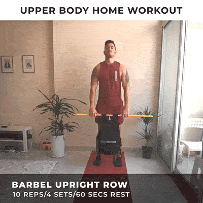 how-to-upright-row-at-home