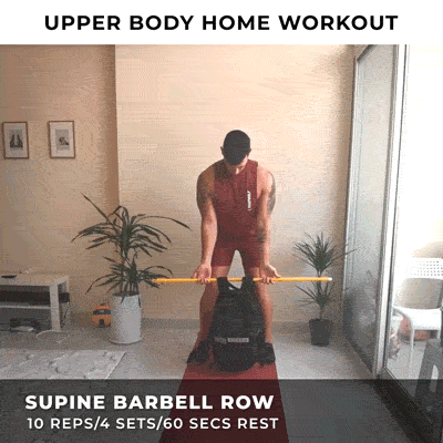 how-to-do-supine-barbell-row-at-home